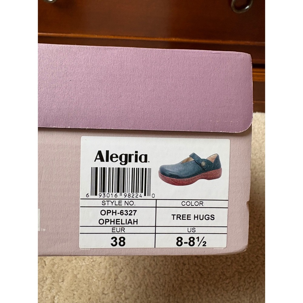 Alegria Opheliah Tree Hugs Green Leather Mary Jane Clogs OPH-6327 Womens 8-8.5 - Picture 7 of 11